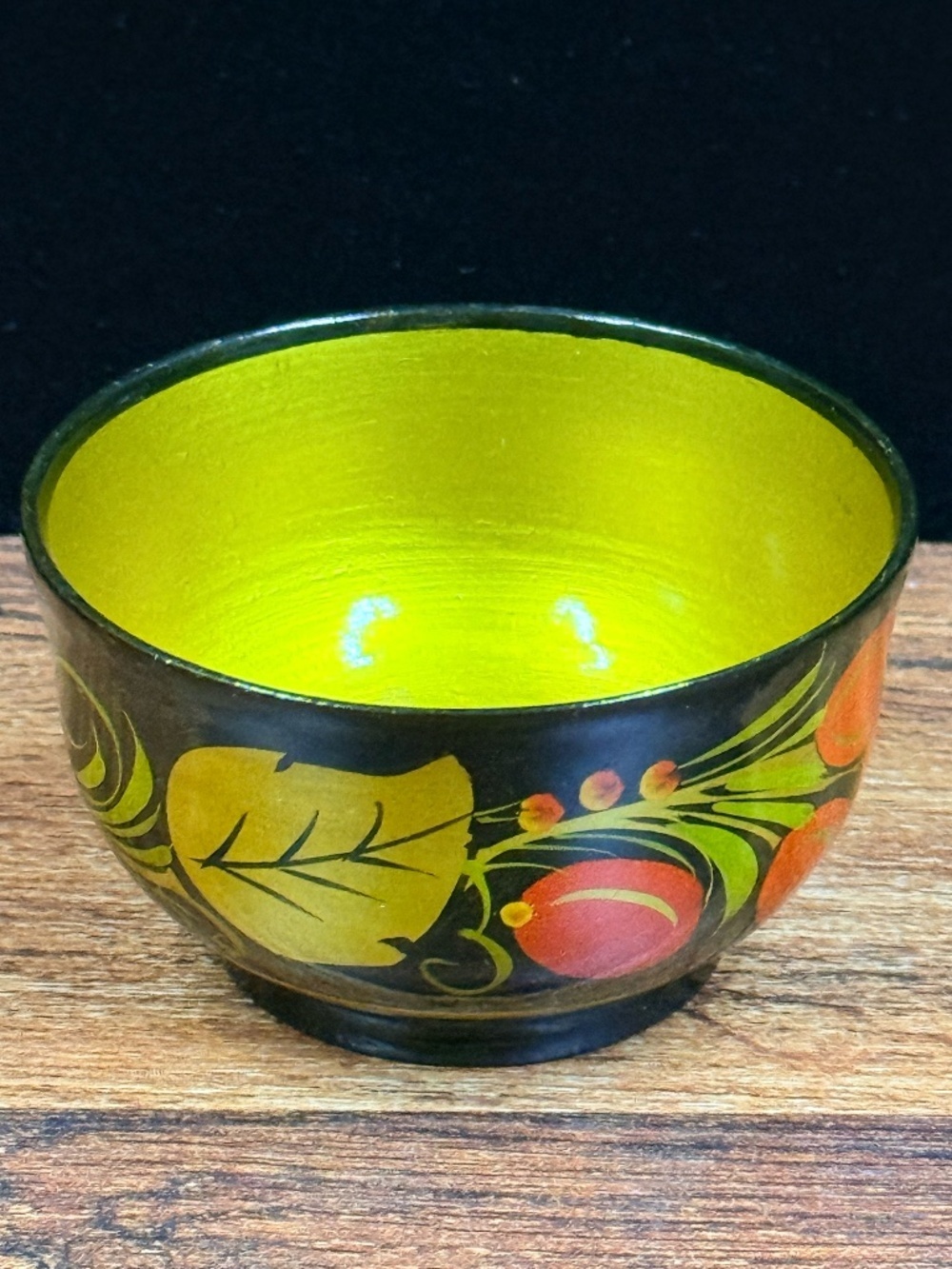 Hand Painted Wooden Bowl/Cup